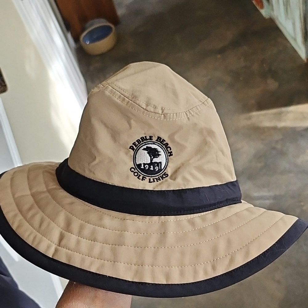 Pebble Beach Golf Caddie Tan Sun Hat by Ahead Performance UPF50+ L/ XL